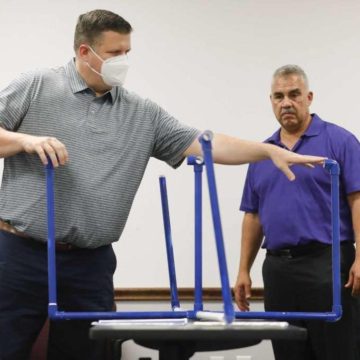 Conroe Noon Lion’s Club donates desk dividers to local elementary school