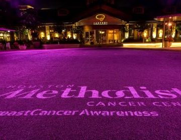 Market Street and Houston Methodist Cancer Center “Light It Up Pink” during October