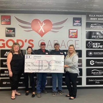 Johnson Development Donates $1,000 to God’s Garage