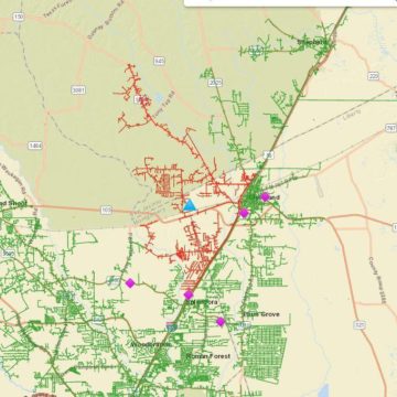 MAJOR POWER OUTAGE SPLENDORA/CLEVELAND