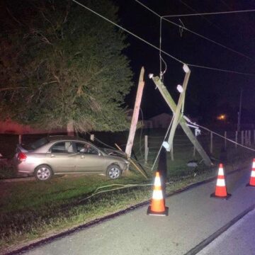 INTOXICATED DRIVER TAKES OUT POWER IN GRANGERLAND AREA OVERNIGHT