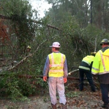 CUT AND SHOOT AREA HIT HARD BY STORM