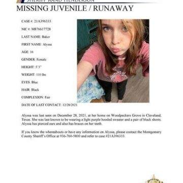 MCTXSheriff Searching for Missing / Runaway Juvenile