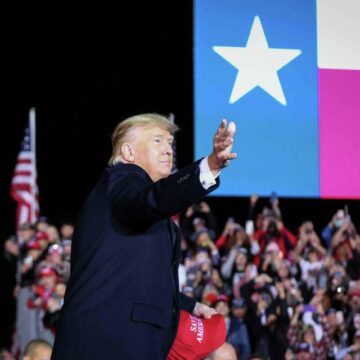 Donald Trump presides over partisan lovefest at Texas MAGA rally