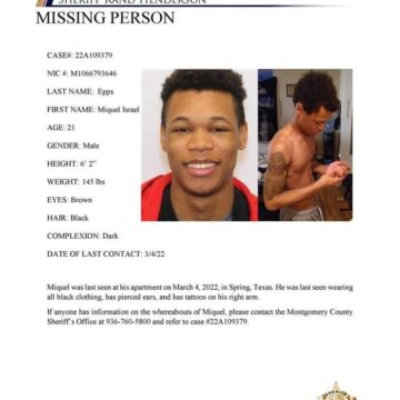 MCTXSheriff Searching for Missing Person