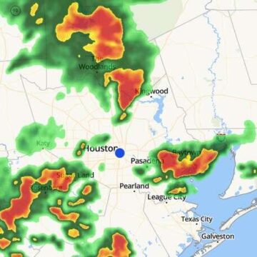 Severe thunderstorms with potential hail hit Harris, Mongomery Counties