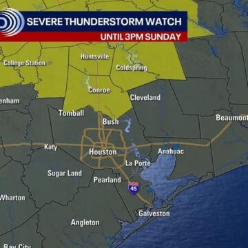 Houston weather: Severe thunderstorm watch issued, flood watch extended to Monday